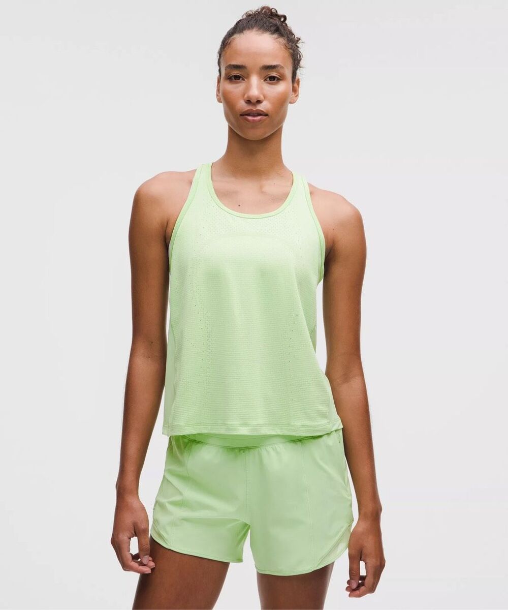 Lululemon Lemongrass Swiftly Mesh Back Tank 10 Women